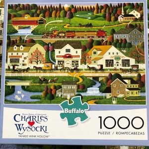 Charles Wysocki “yankee wink hollow” 1000 piece puzzle complete with poster
